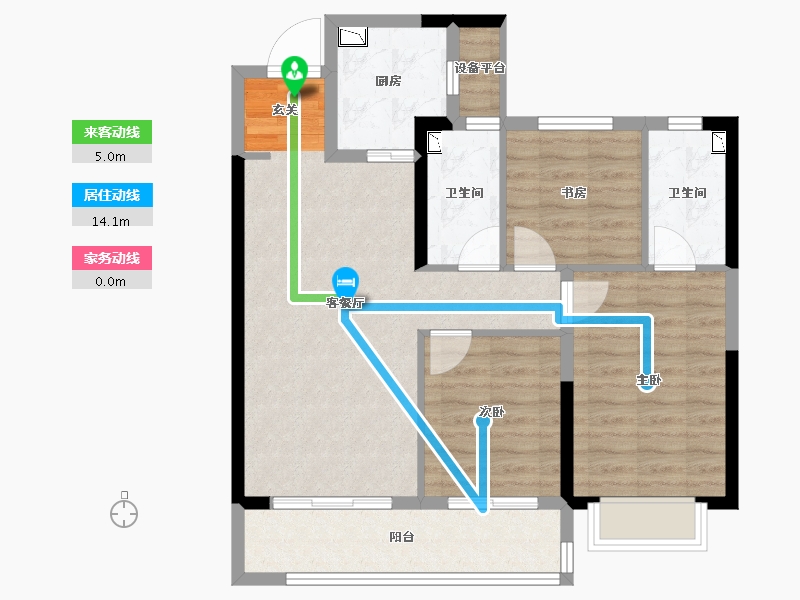 江西省-南昌市-洪大新力合悦滨江-82.00-户型库-动静线