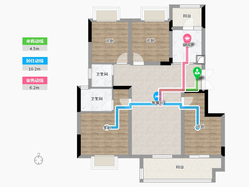 重庆-重庆市-溪山�h-94.89-户型库-动静线