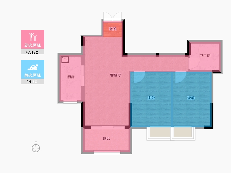 江西省-九江市-水墨江南-64.00-户型库-动静分区