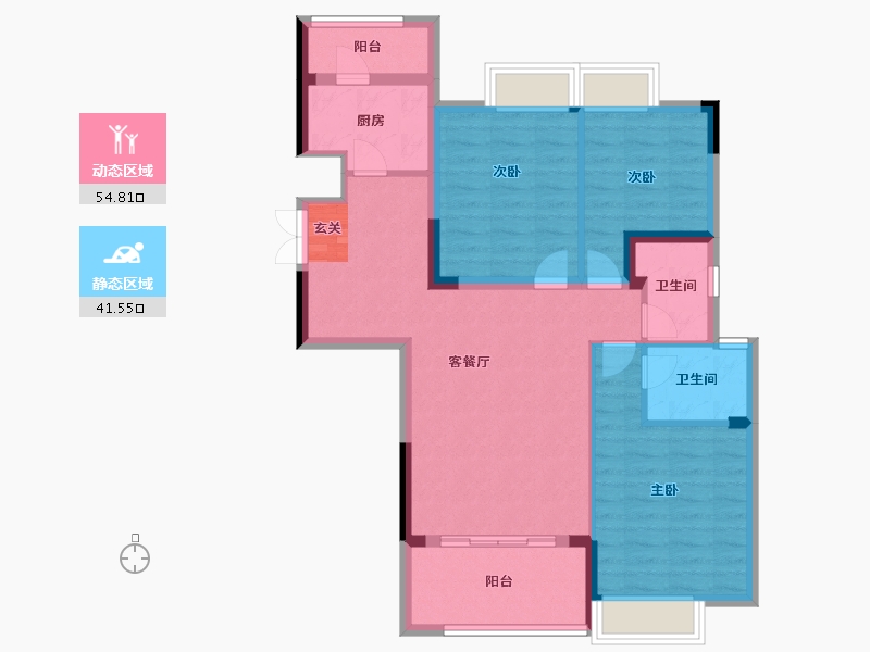 江西省-九江市-水墨江南-86.00-户型库-动静分区