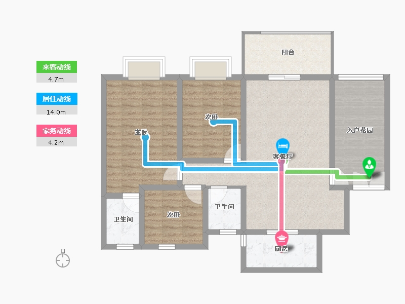 贵州省-六盘水市-顺城怡景-100.25-户型库-动静线