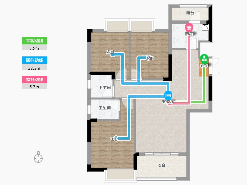 江西省-九江市-水墨江南-90.00-户型库-动静线