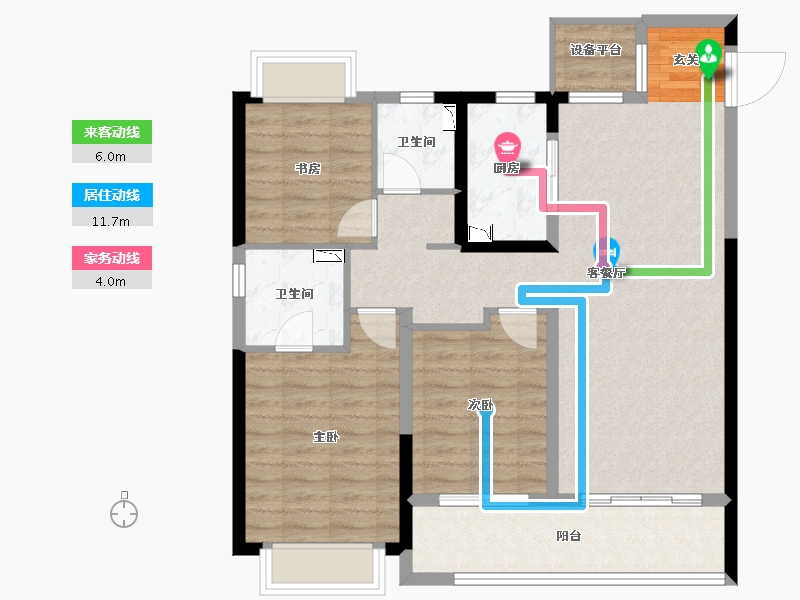 江西省-南昌市-洪大新力合悦滨江-94.00-户型库-动静线