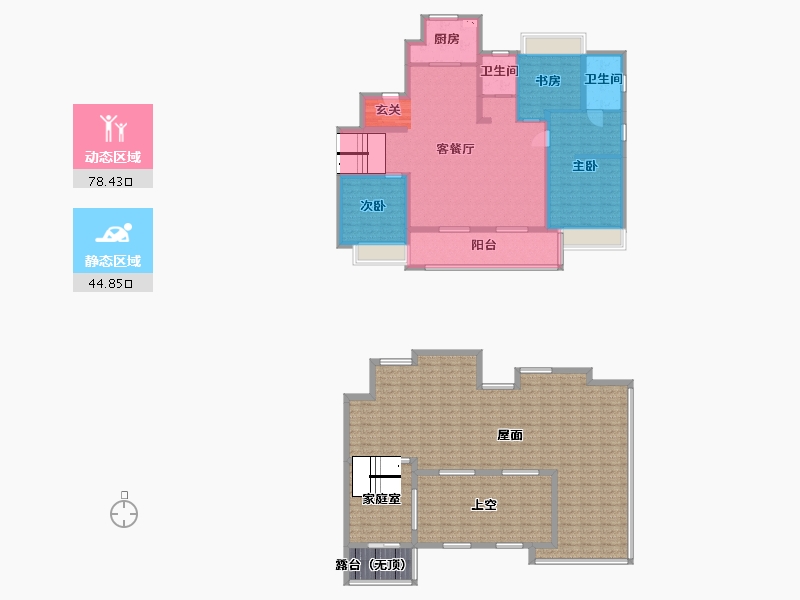 浙江省-杭州市-学成府-219.02-户型库-动静分区