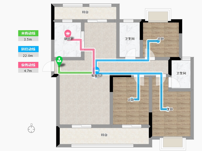 贵州省-遵义市-首府壹号-89.13-户型库-动静线