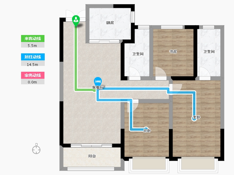 山东省-菏泽市-中达尚城一品-92.80-户型库-动静线