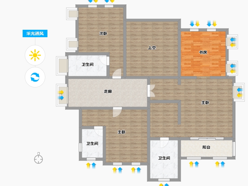 湖南省-湘潭市-金奥湘江公馆-157.70-户型库-采光通风