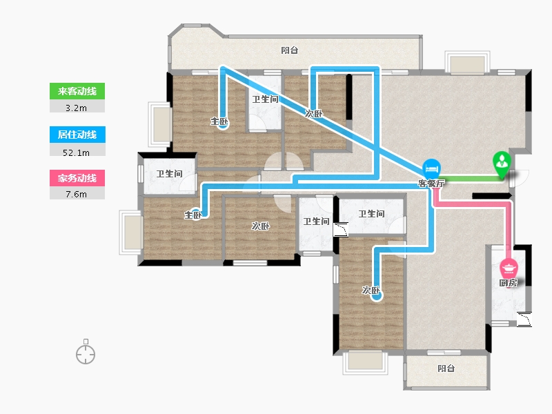 广西壮族自治区-南宁市-汉军冠江台-178.37-户型库-动静线