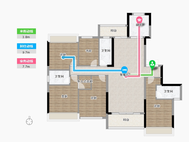 广东省-梅州市-岭南院子-139.54-户型库-动静线