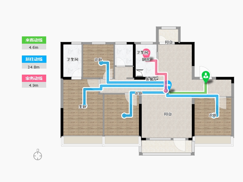 山东省-菏泽市-碧桂园铂悦城-144.00-户型库-动静线