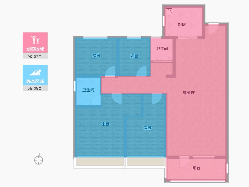 山东省-菏泽市-碧桂园铂悦城-143.01-户型库-动静分区