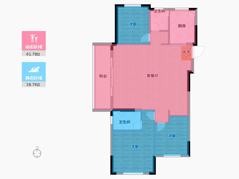 湖北省-武汉市-光谷正荣府-91.00-户型库-动静分区