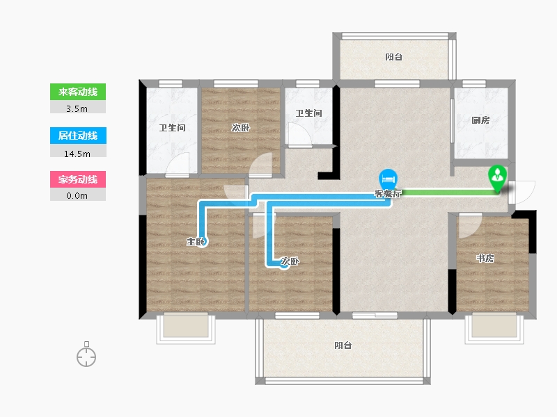 广西壮族自治区-南宁市-云玺台-105.92-户型库-动静线