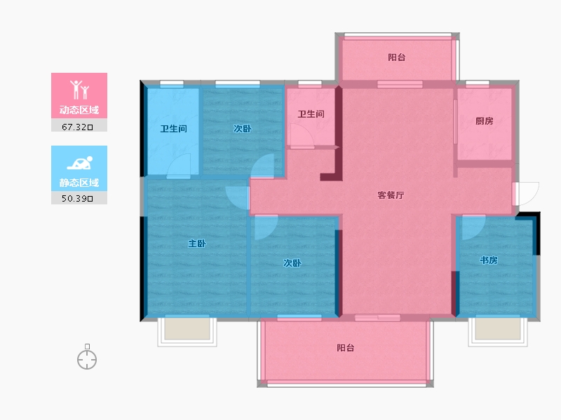 广西壮族自治区-南宁市-云玺台-105.92-户型库-动静分区