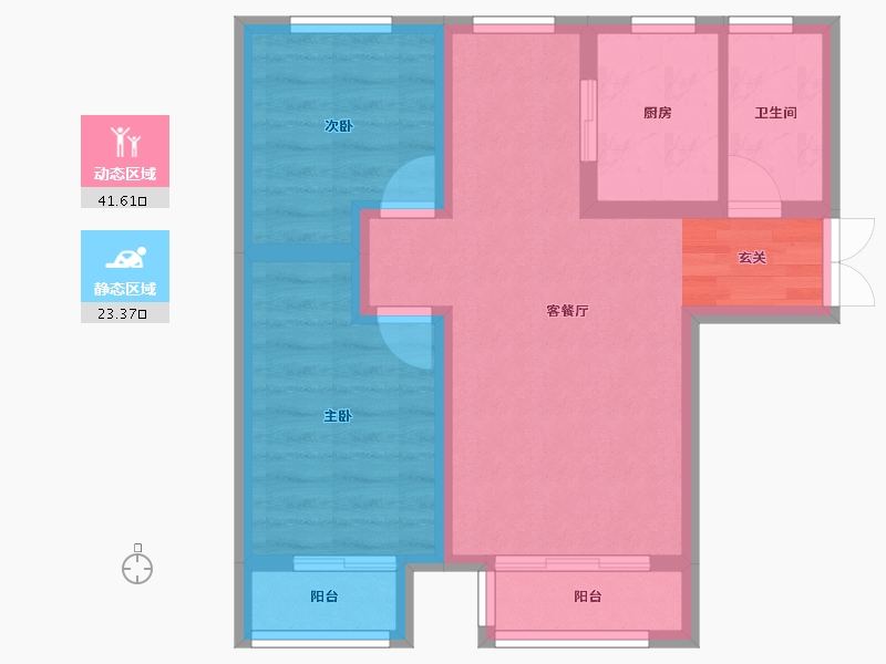 河北省-廊坊市-花香小镇二期-57.04-户型库-动静分区