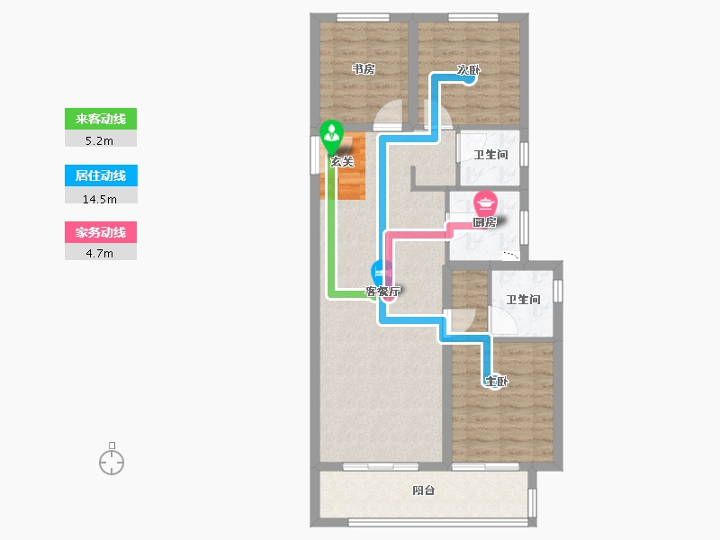 河北省-廊坊市-金辉优步水岸-84.00-户型库-动静线