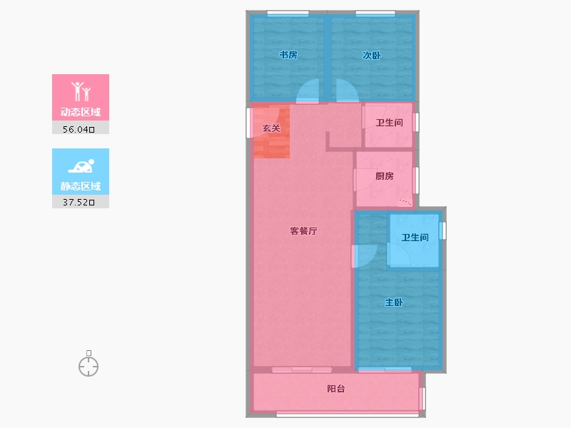 河北省-廊坊市-金辉优步水岸-84.00-户型库-动静分区