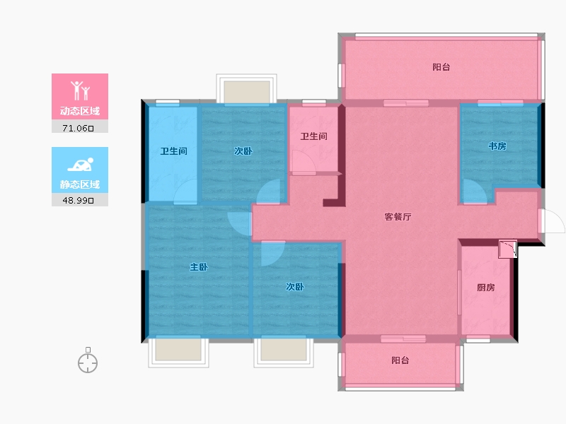 广西壮族自治区-南宁市-云玺台-107.93-户型库-动静分区