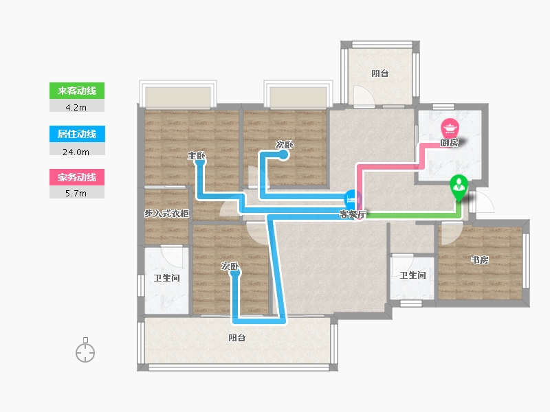 四川省-成都市-金都华庭-104.03-户型库-动静线