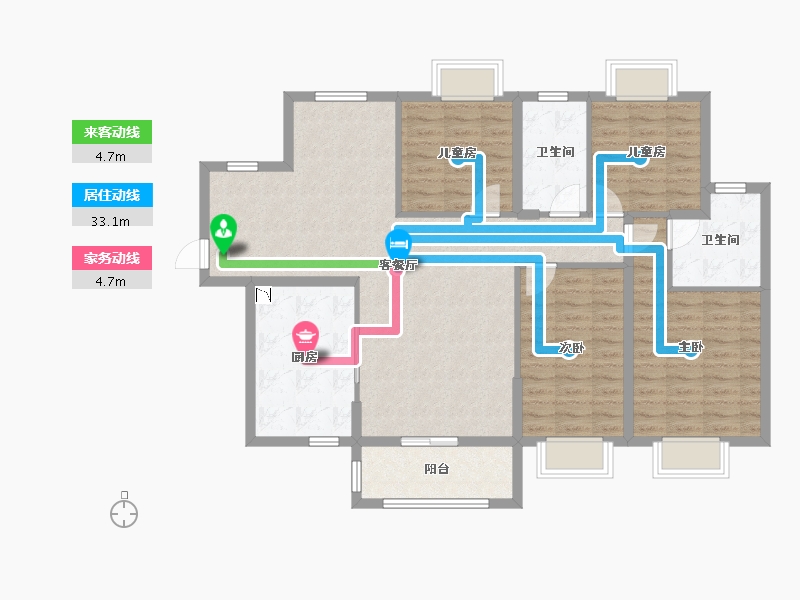 广东省-深圳市-光明新村-112.92-户型库-动静线