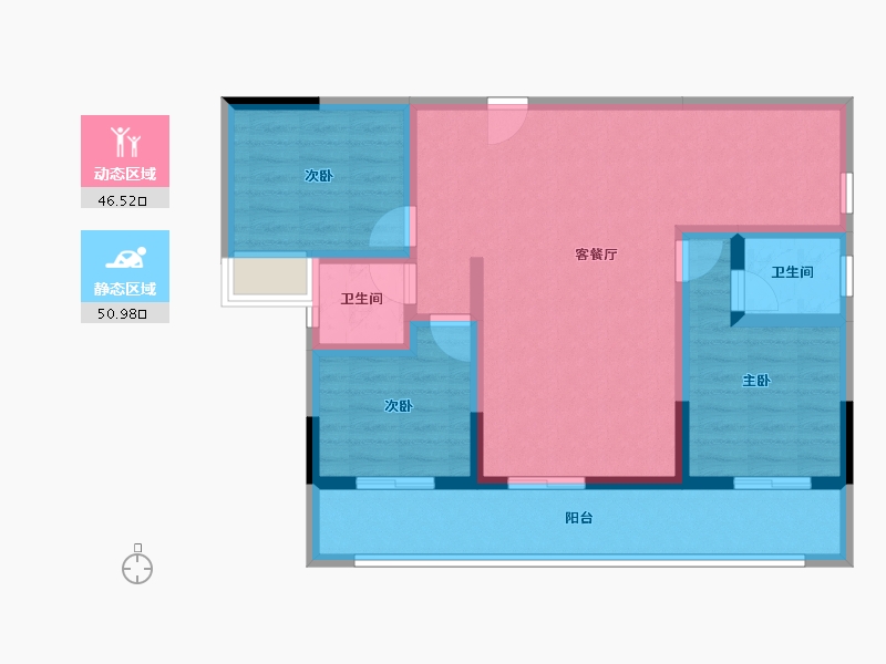 贵州省-遵义市-首府壹号-86.35-户型库-动静分区