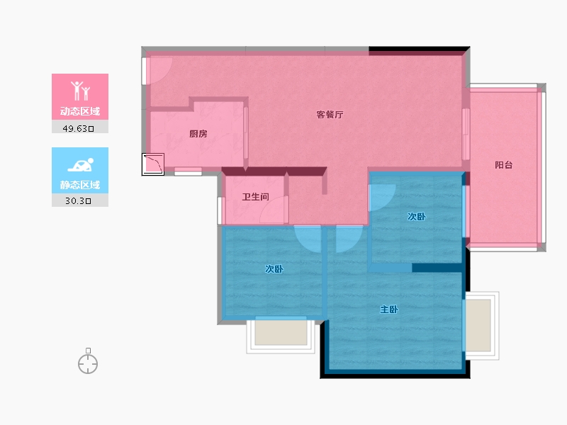 广西壮族自治区-南宁市-云玺台-71.27-户型库-动静分区