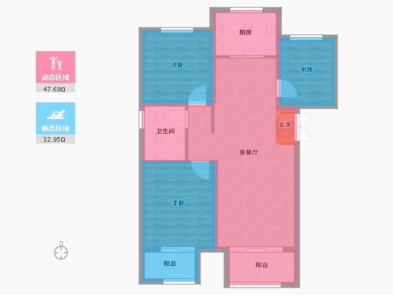 河北省-廊坊市-花香小镇二期-71.91-户型库-动静分区