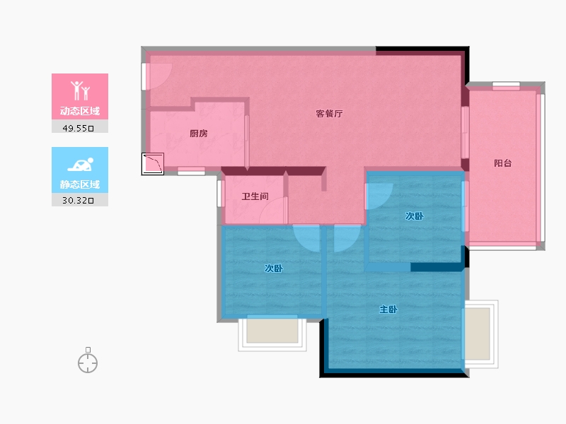 广西壮族自治区-南宁市-云玺台-71.19-户型库-动静分区