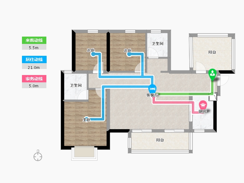 广西壮族自治区-南宁市-龙湖春江天越-86.00-户型库-动静线