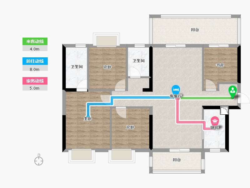 广西壮族自治区-南宁市-云玺台-108.00-户型库-动静线