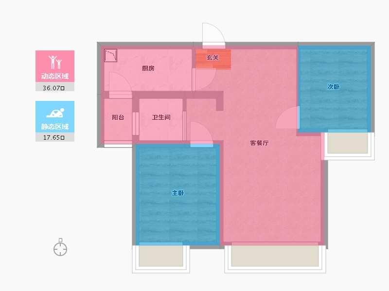 四川省-成都市-自在轩-46.79-户型库-动静分区