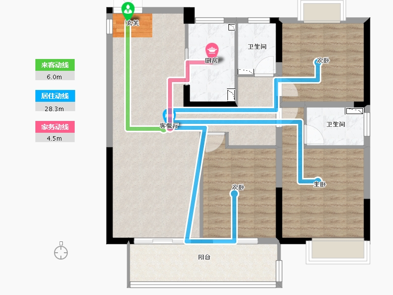 江苏省-常州市-铂悦时代-102.00-户型库-动静线