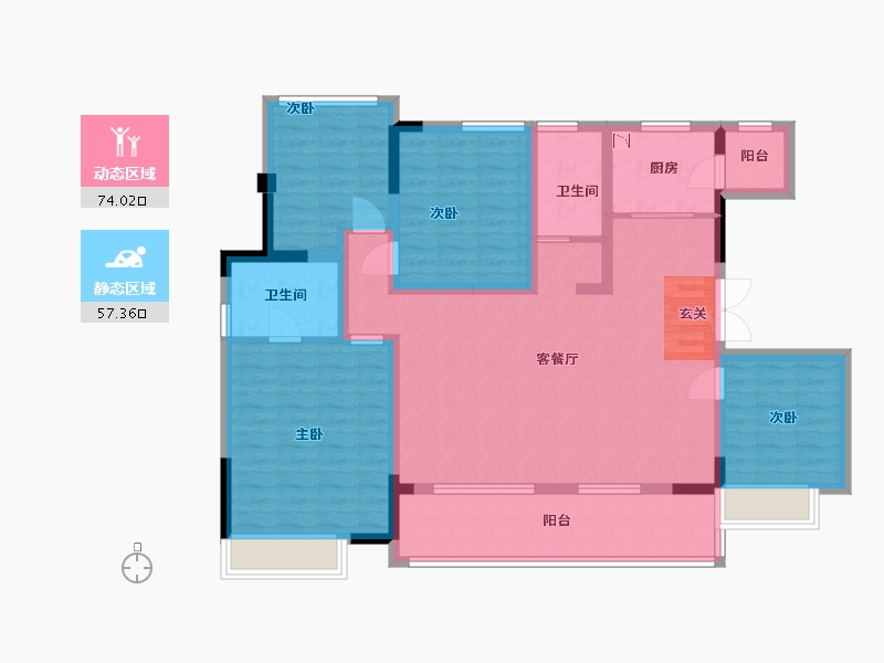 四川省-成都市-成锦熙锦5号-117.33-户型库-动静分区