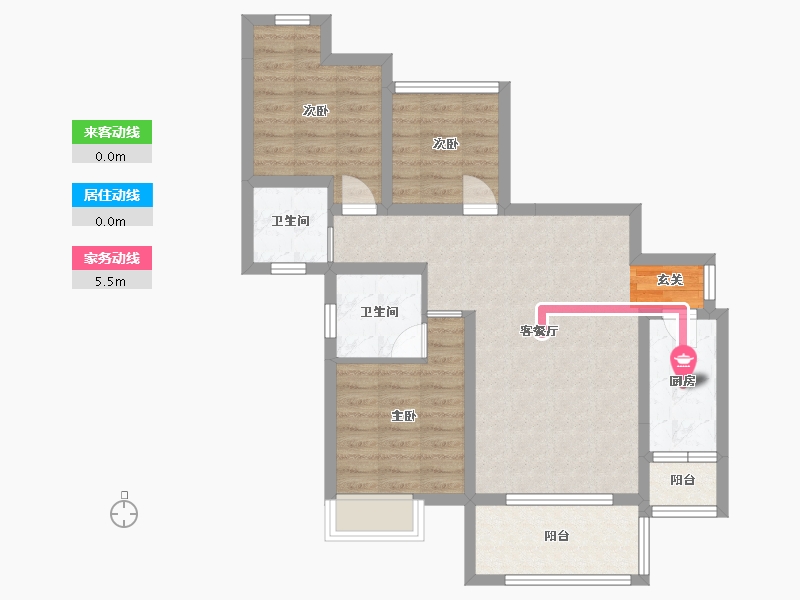 四川省-成都市-自在轩-77.13-户型库-动静线