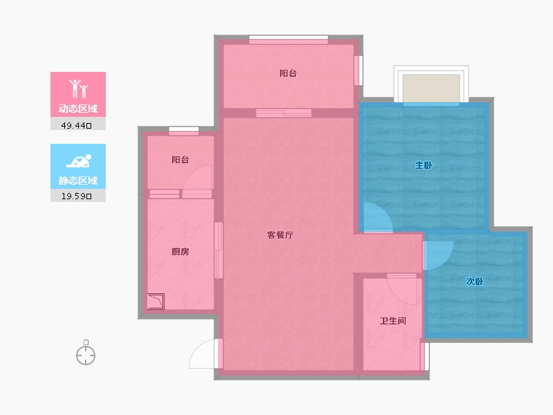 广东省-广州市-新鸿基・御华园-61.04-户型库-动静分区