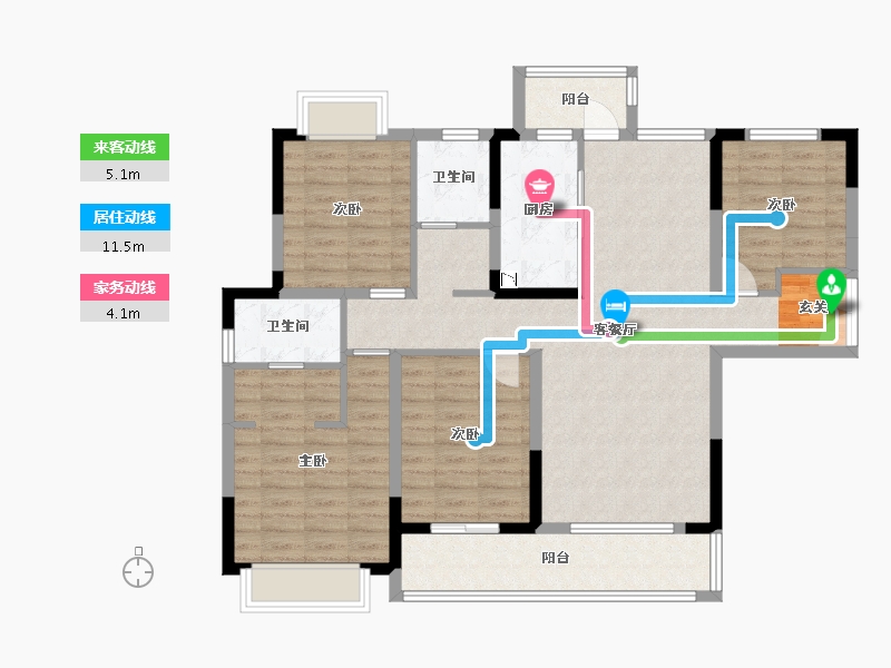 四川省-成都市-卓越云际-108.37-户型库-动静线