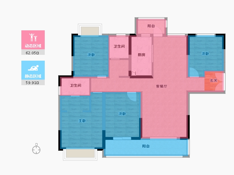 四川省-成都市-卓越云际-108.37-户型库-动静分区