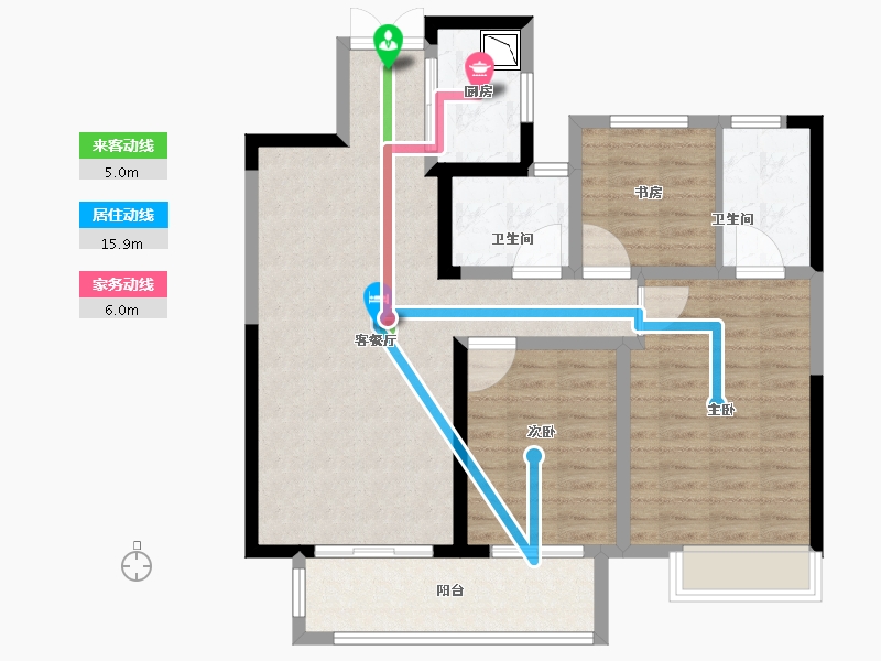 湖北省-荆州市-荆州吾悦广场-92.01-户型库-动静线