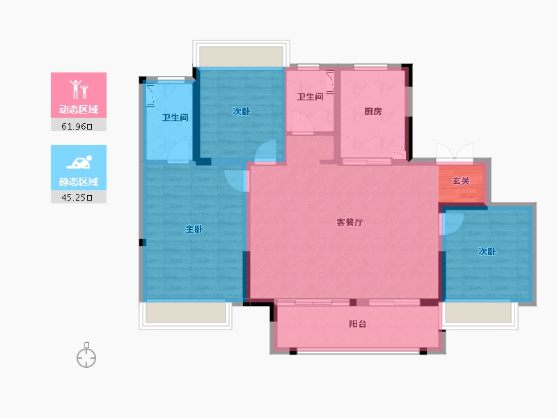 江苏省-常州市-蓝光雍锦园-96.24-户型库-动静分区