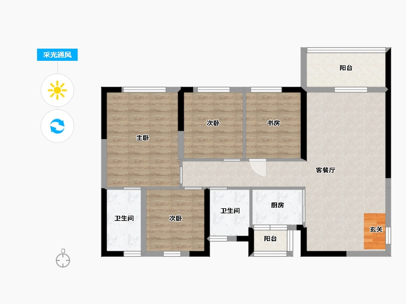 四川省-成都市-光谷云著-91.03-户型库-采光通风