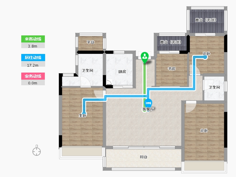 河南省-郑州市-金地滨河风华-127.21-户型库-动静线