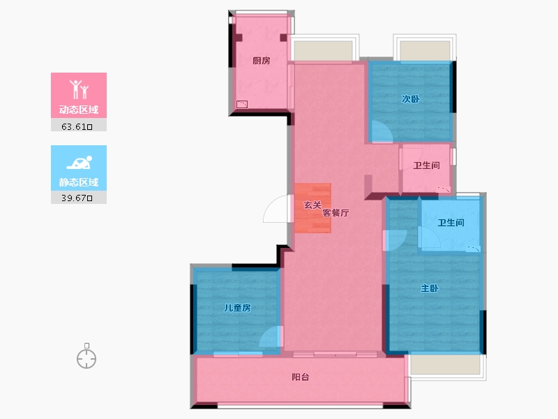 江苏省-常州市-书香世家花园-92.00-户型库-动静分区