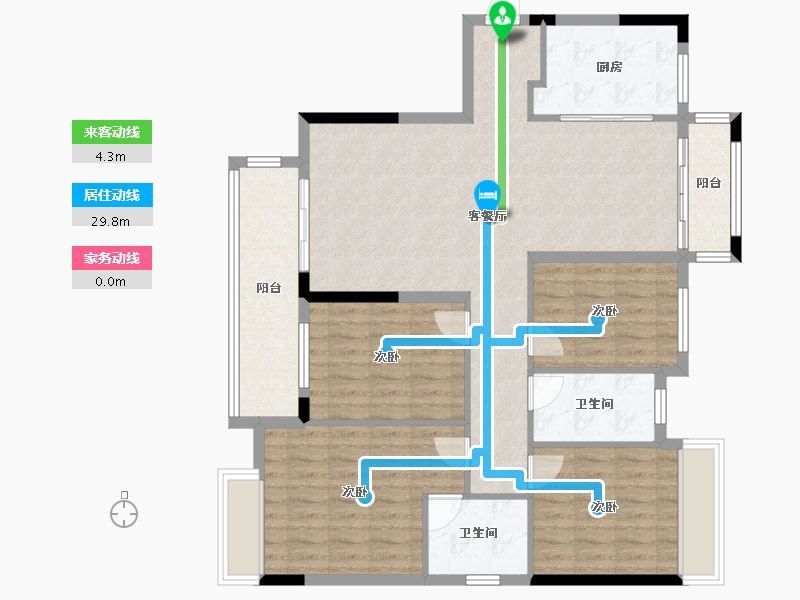 湖北省-荆州市-忆美・君悦华府-110.94-户型库-动静线