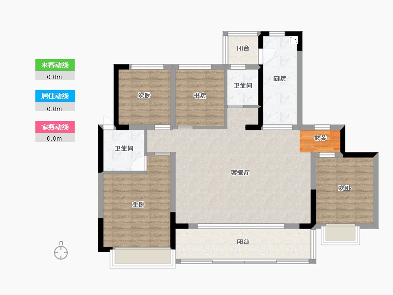 四川省-成都市-新力东园-110.80-户型库-动静线