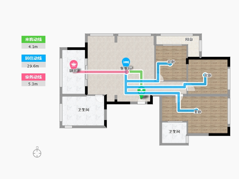 浙江省-绍兴市-玉兰花园-128.51-户型库-动静线