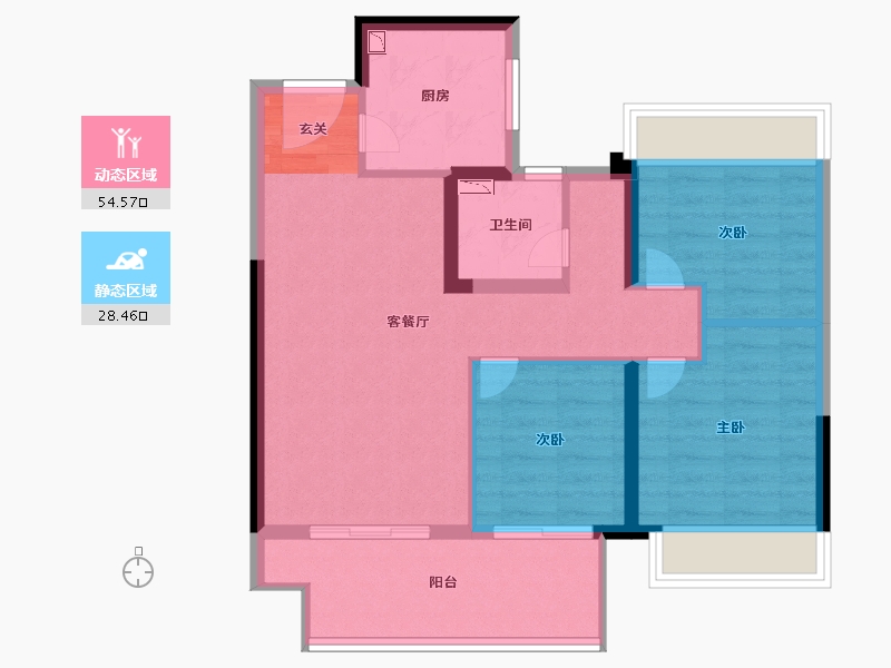 江苏省-常州市-新城汇隽-74.00-户型库-动静分区