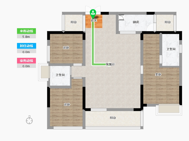 四川省-成都市-成锦熙锦5号-107.24-户型库-动静线