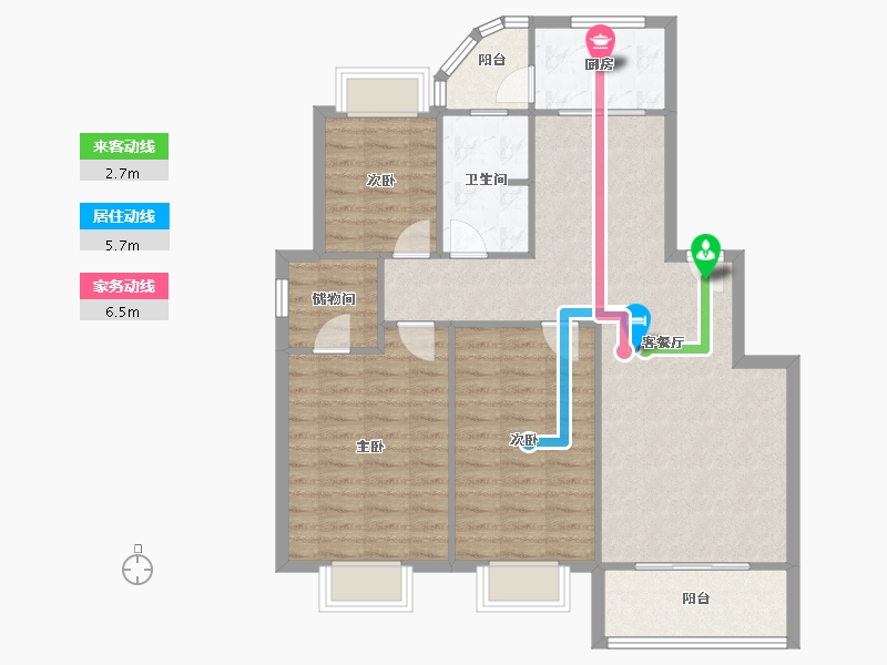 湖南省-长沙市-麓谷明珠-98.22-户型库-动静线