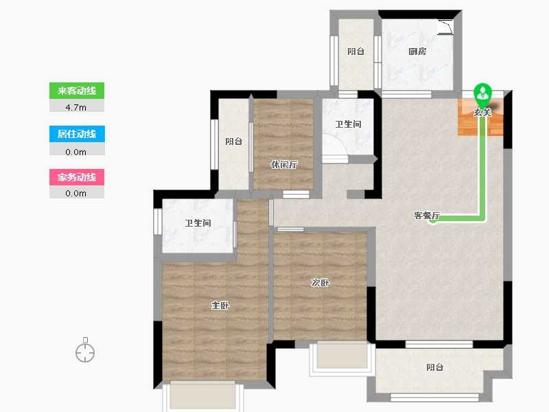 四川省-成都市-泰美蓝山小区-81.51-户型库-动静线