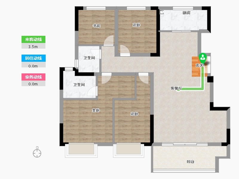 江苏省-常州市-锦艺天章-102.00-户型库-动静线